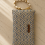 Triangle Patterns prayer bag with beaded wrist