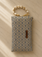 Triangle Patterns prayer bag with beaded wrist